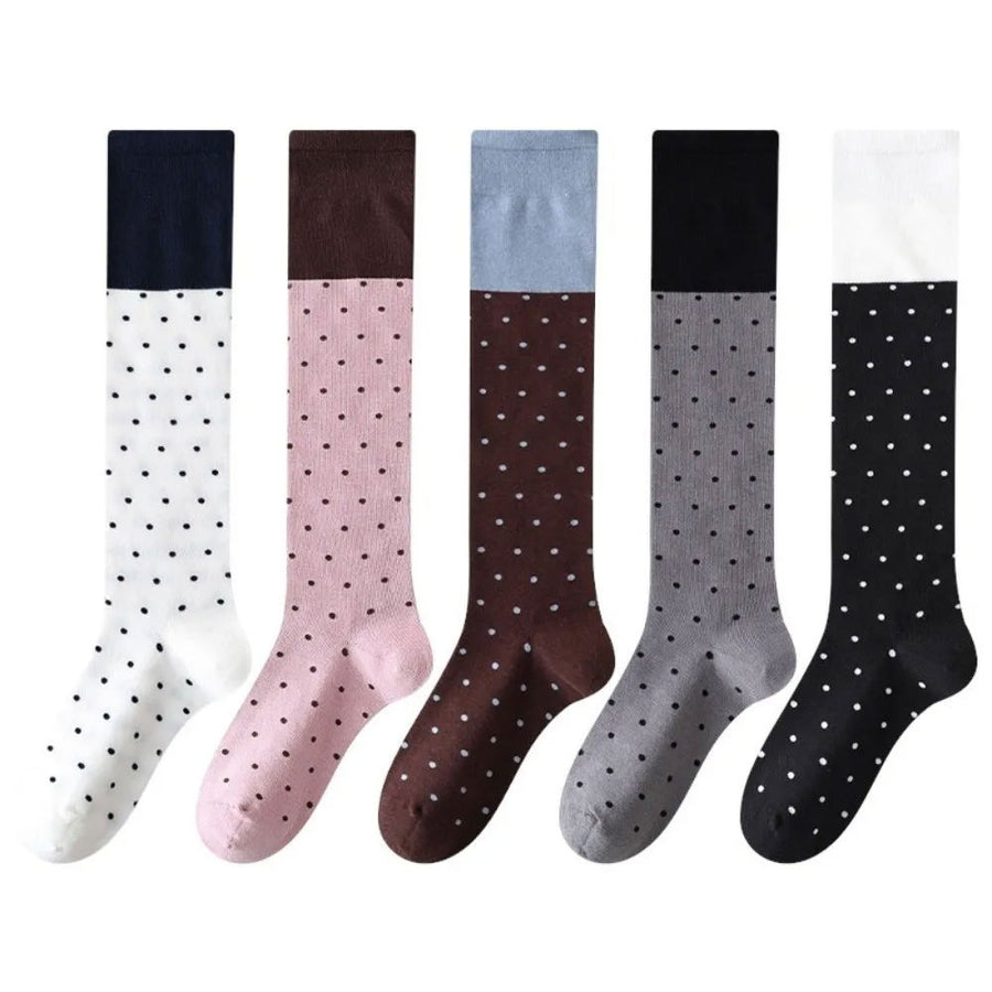 Boogzel Apparel Preppy Polka Dot Knee High Socks