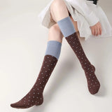 Boogzel Apparel Preppy Polka Dot Knee High Socks, view 4
