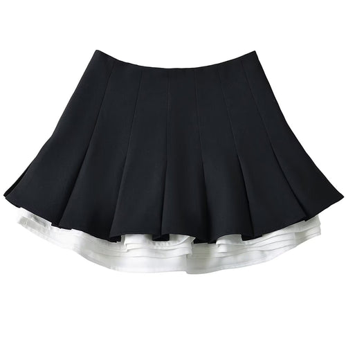 Boogzel Apparel Preppy Ruffle Mini Pleated Skirt