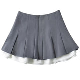 Boogzel Apparel Preppy Ruffle Mini Pleated Skirt, view 3