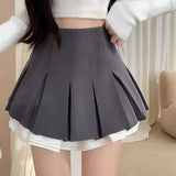 Boogzel Apparel Preppy Ruffle Mini Pleated Skirt, view 4
