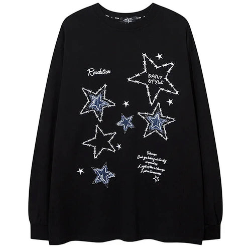 Boogzel Apparel Preppy Star Patch Sweatshirt