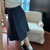 Boogzel Apparel Preppy Style Checkered Kilt Skirt, view 6