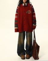 Boogzel Apparel Preppy Style College Spirit Cardigan, view 4