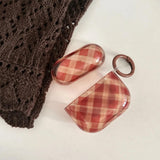Boogzel Apparel Preppy Style Plaid Airpods Case, view 3