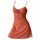 Boogzel Apparel Preppy Style Plaid Mini Dress, view 6