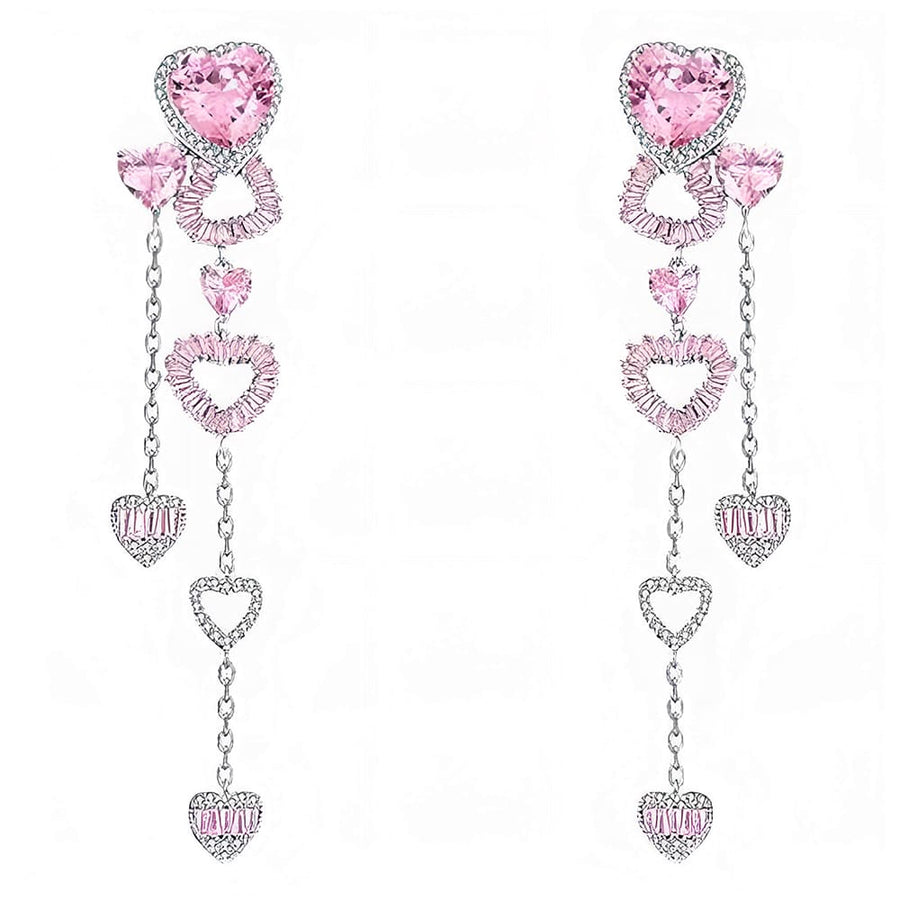 Boogzel Apparel Pretty Please Heart Drop Earrings