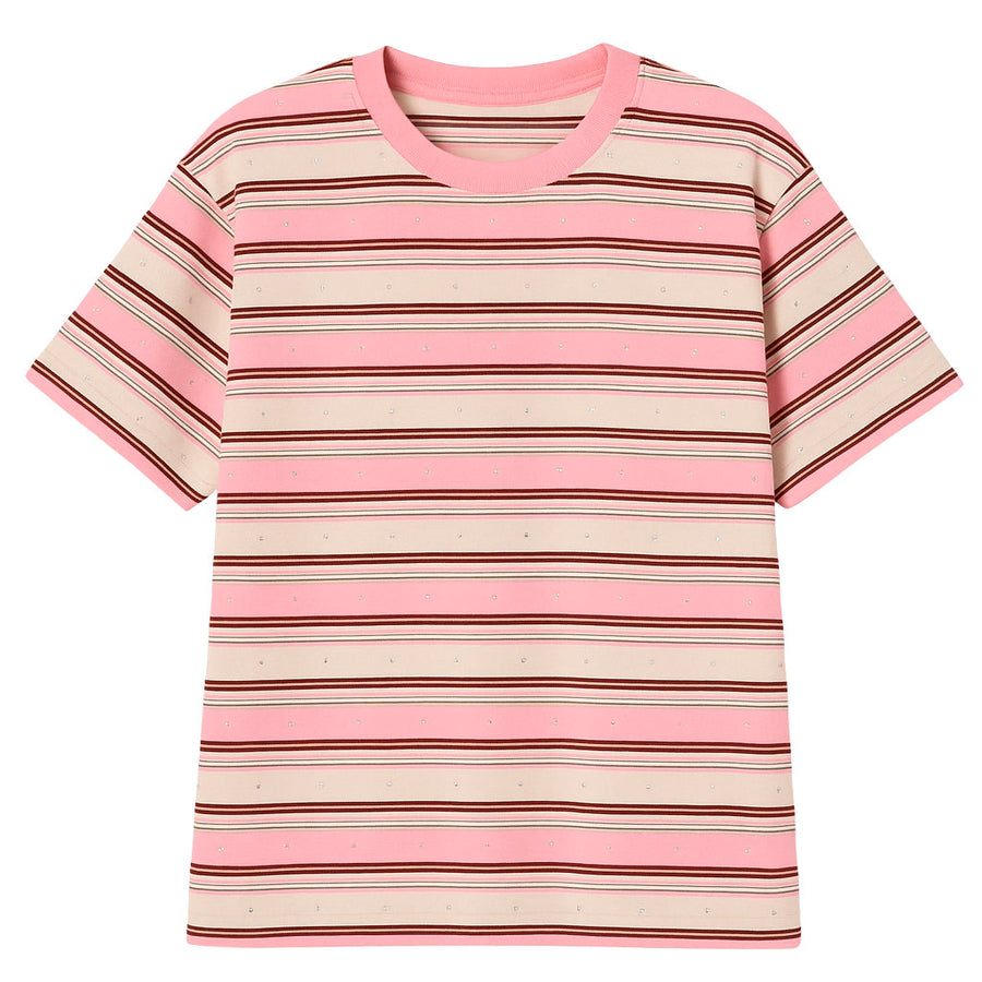 Boogzel Apparel Pretty Please Pink Stripe T-Shirt