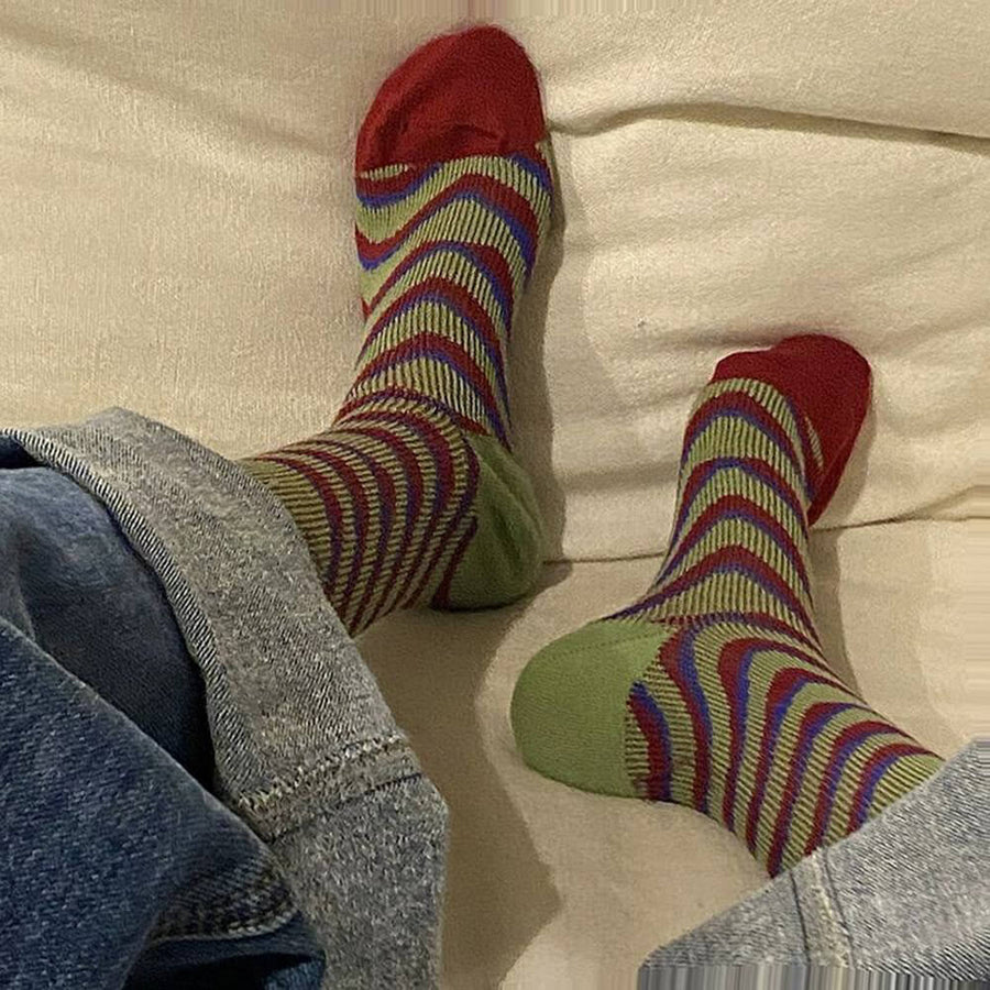 Boogzel Apparel Primary Colors Striped Socks