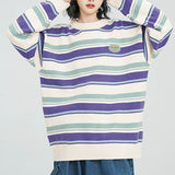 Boogzel Apparel Primary Colors Striped Sweater, view 4