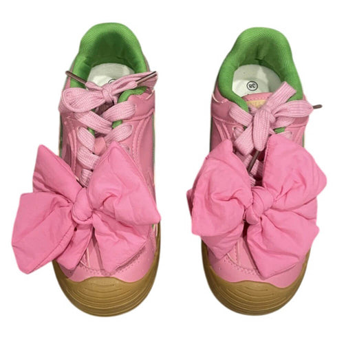 Boogzel Apparel Princess Mood Bow Lace Up Sneakers