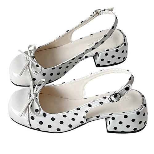 Boogzel Apparel Princess Mood Polka Dot Slingback Sandals