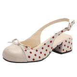 Boogzel Apparel Princess Mood Polka Dot Slingback Sandals, view 3