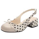 Boogzel Apparel Princess Mood Polka Dot Slingback Sandals, view 5