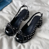 Boogzel Apparel Princess Mood Polka Dot Slingback Sandals, view 6