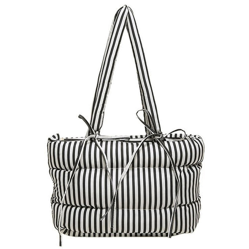 Boogzel Apparel Puffer Striped Shoulder Bag