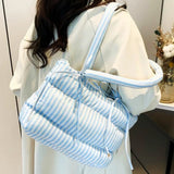 Boogzel Apparel Puffer Striped Shoulder Bag, view 5