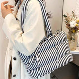 Boogzel Apparel Puffer Striped Shoulder Bag, view 6