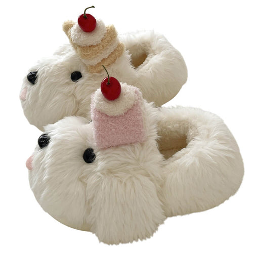 Boogzel Apparel Puppy & Cake Fluffy Slippers