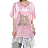 Boogzel Apparel Puppy & Kitten Print Satin Jersey, view 3