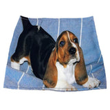 Boogzel Apparel Puppy Print Y2K Denim Micro Skirt, view 4
