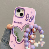 Boogzel Apparel Purple Butterfly Mirror iPhone Case, view 4