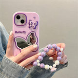 Boogzel Apparel Purple Butterfly Mirror iPhone Case, view 5