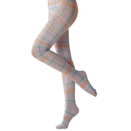 Boogzel Apparel Purple Check Pattern Tights