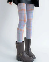 Boogzel Apparel Purple Check Pattern Tights, view 2