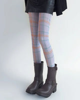 Boogzel Apparel Purple Check Pattern Tights, view 3