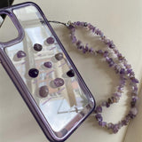 Boogzel Apparel Purple Crystal Aesthetic iPhone Case, view 3