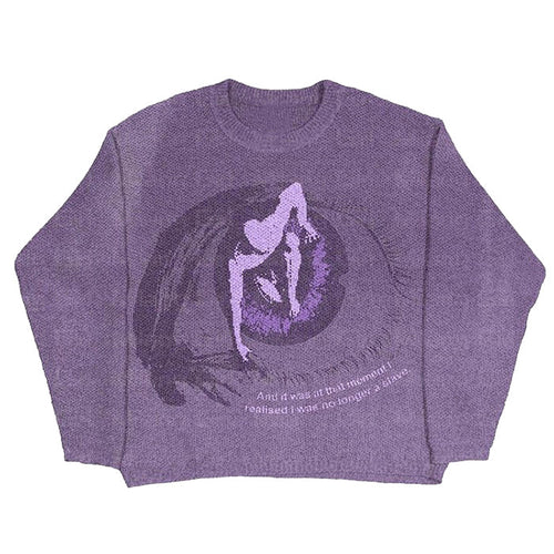Boogzel Apparel Purple Eye Aesthetic Sweater
