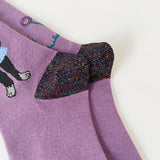 Boogzel Apparel Purple Flower & Cat Aesthetic Socks, view 3