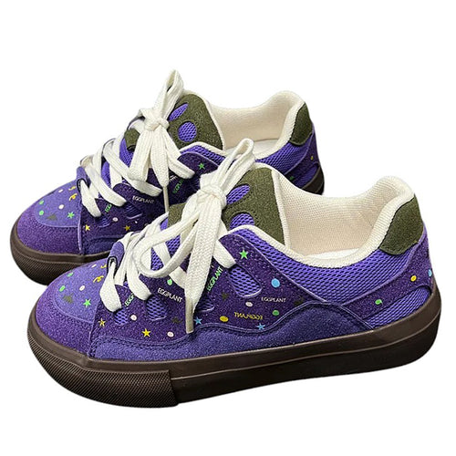 Boogzel Apparel Purple Star Skater Sneakers