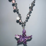 Boogzel Apparel Purple Tropical Flower Choker, view 5