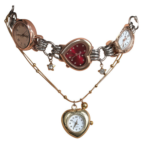 Boogzel Apparel Queen of Hearts Watch Necklace