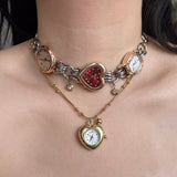 Boogzel Apparel Queen of Hearts Watch Necklace, view 2