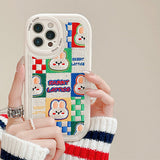 Boogzel Apparel Rabbit & Bear Embroidery iPhone Case, view 2