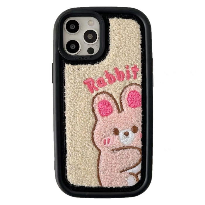 Boogzel Apparel Rabbit Embroidered iPhone Case