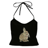 Boogzel Apparel Rabbit Print Y2K Halter Top, view 2