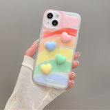 Boogzel Apparel Rainbow Heart iPhone Case, view 2