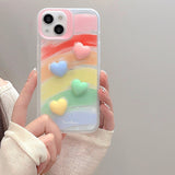 Boogzel Apparel Rainbow Heart iPhone Case, view 4