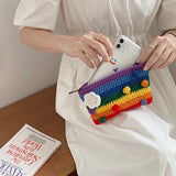 Boogzel Apparel Rainbow Knitted Purse, view 3