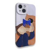 Boogzel Apparel Reading Girl Aesthetic iPhone Case, view 2