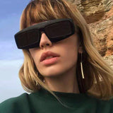 Boogzel Apparel Rectangle Oversized Sunglasses, view 5