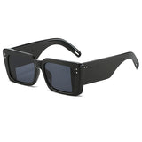 Boogzel Apparel Rectangle Thick Frame Sunglasses, view 2