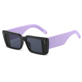 Boogzel Apparel Rectangle Thick Frame Sunglasses, view 3