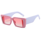 Boogzel Apparel Rectangle Thick Frame Sunglasses, view 4