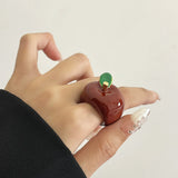 Boogzel Apparel Red Apple Core Ring, view 2