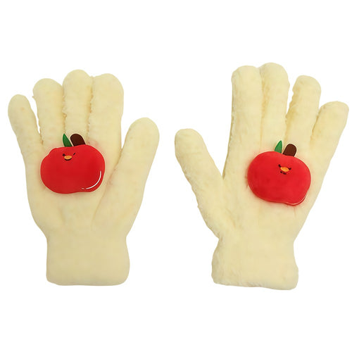 Boogzel Apparel Red Apple Fuzzy Gloves